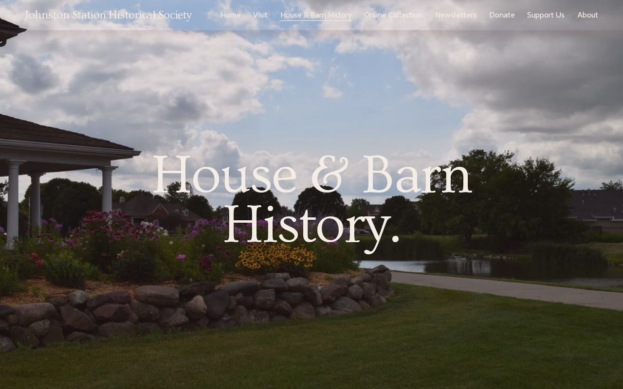 Johnston previous residents history at the Simpson House and Barn